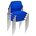 Produktbild NOWY STYL STYL Chrom C-06 4ER Besucherstuhl blau/G:Chrom/4