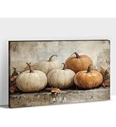 ANRUOXI Autumn Canvas Wall Art, Vintage Fall Pumpkin Fall Leaf Pictures Thanksgiving Wall Canvas ...