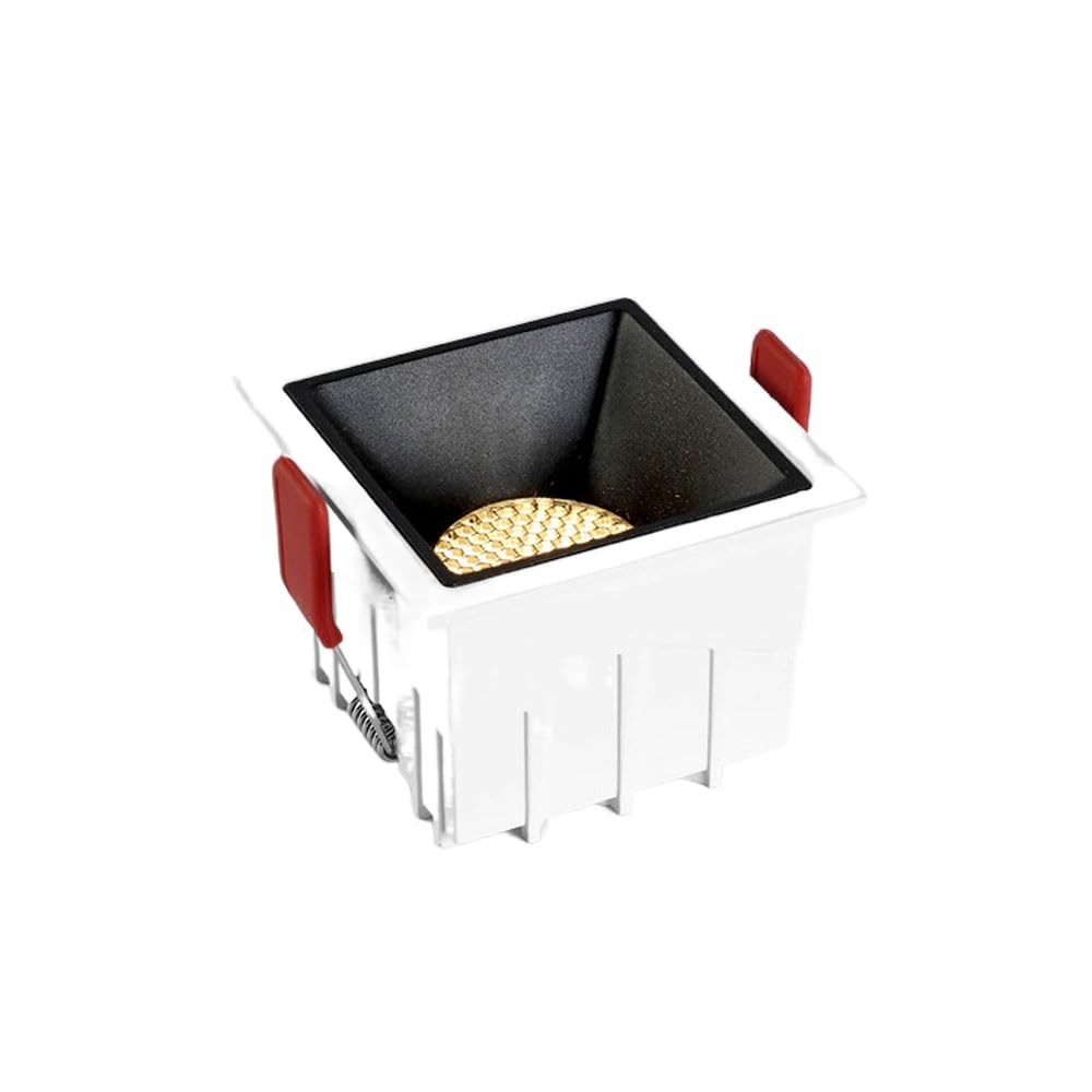 Faretto da Incasso antiriflesso da 3 Pollici con LED Incorporato, 3 Cct 3500K-6000K Opzionale, faretto da Incasso Quadrato a Nido d'Ape con LED, Decorazione a deflettore da 7W/12W/7W/3500K