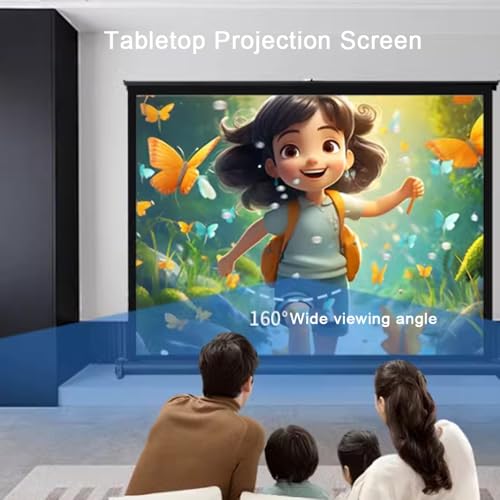 Pantalla manual para proyector de mesa 30 pulg 16:9 miniatura 4