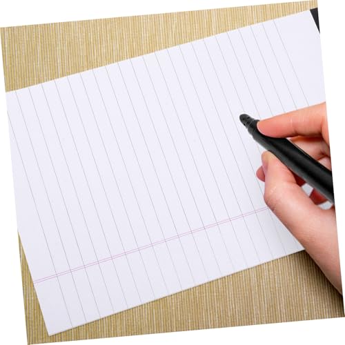 Bloc-notes blanc à lignes larges Angoily pour organiser vos cours et réunions - 4