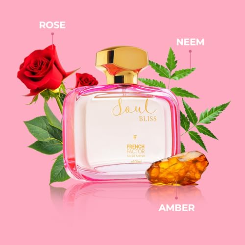 Image of French Factor Soul Bliss Luxury Eau De Perfume For Women Long Lasting Premium Party Perfume Gift For Girls Made In India (Pack of 1, 100 ml)