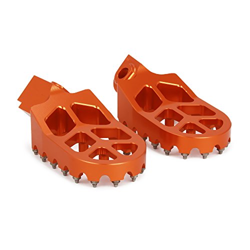 JFG RACING Dirt Bike Foot Pegs,CNC Motorcycle Foot Pedals Rests for 50-1290 SX SXF EXC EXCF XC XCF XCW SUPER MOTO ENDURO ADVENTURE FREERIDE-Orange by JFG RACING - Image 3