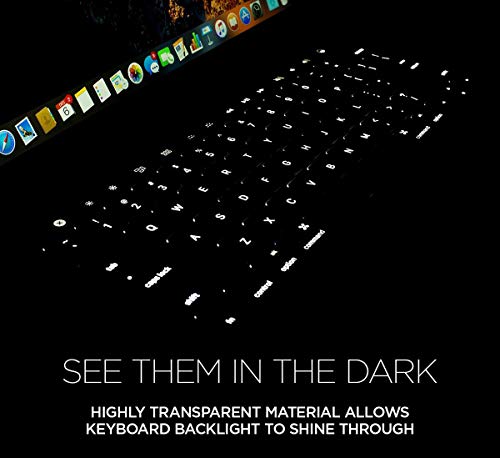 For Macbook Pro Touch Bar Keyboard Cover, Casebuy Ultra Thin Clear Keyboard Skin For 2019-2016 Release Macbook Pro With Touchbar 13 Inch A2159 A1706 A1989 Or 15 Inch A1707 A1990 Protective Skin #TOP6