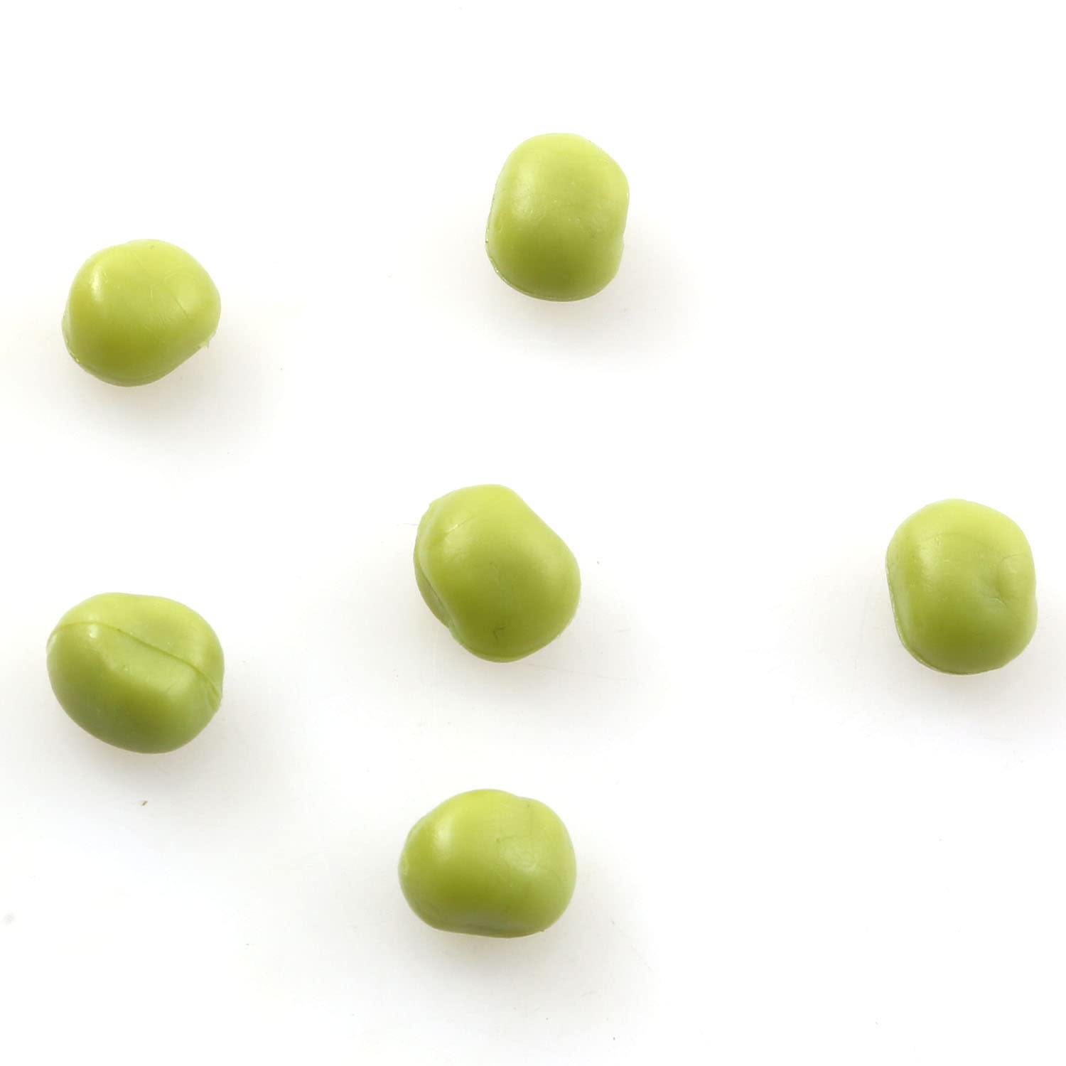 JCBIZ 50pcs Green Pea Simulated Pea Green Bean 10mm Artificial Fake Pea Grains for Photographic Props, Shop Decoration