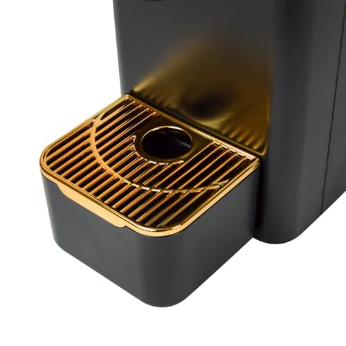 Image of THE BEAN CO Coffee Capsule Machine with a milk tank attachment | Espresso Coffee Maker | 19 Bar Pressure | | Compatible with Nespresso Pods (Black)