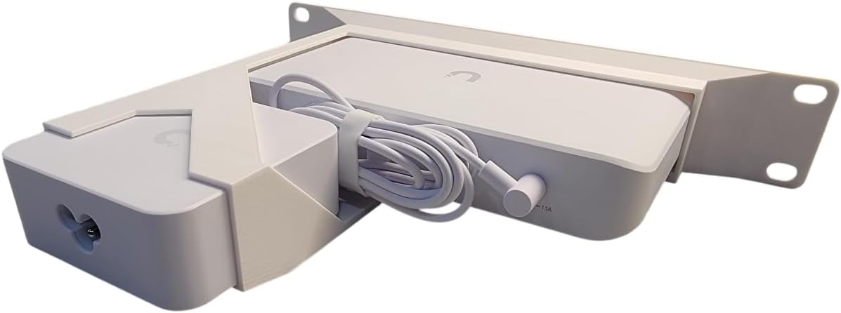 10" Network Rack Mount Compatible with UniFi Lite 8 PoE Switch Ubiquiti USW-LITE-8-POE 52W (White)