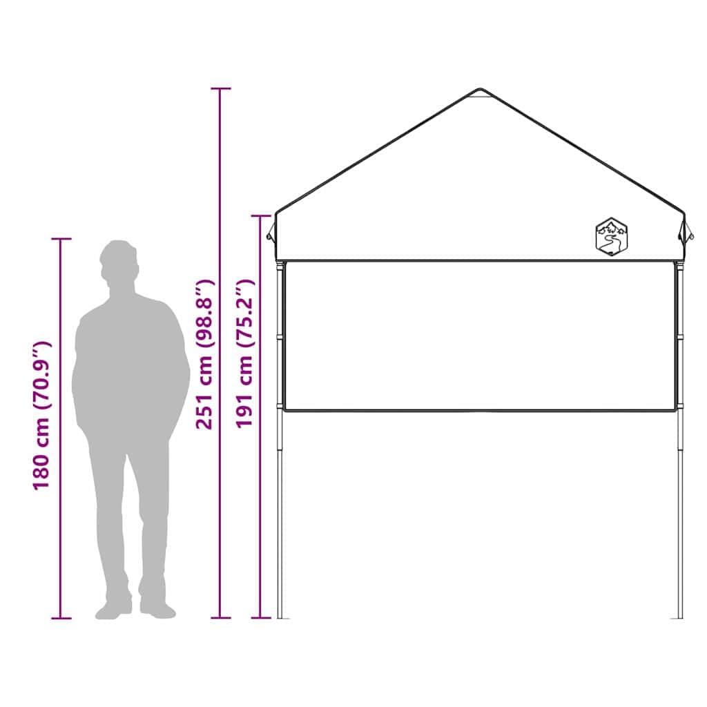 Pawilon ogrodowy, zielony namiot z materiału, 194 x 194 x 251 cm, składany pawilon na taras, pawilon ogrodowy, namiot biesiadny, altana, ochrona przed słońcem, deszczem, wiatrem, kemping