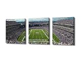 TFIAVSIN M&T Bank Stadium Artwork for Home Walls American Soccer Decor Paintings USA Football Sports Pictures for Living Room 3 Piece Prints on Canvas Wall Art Framed Ready to Hang, 36" Wx16 H