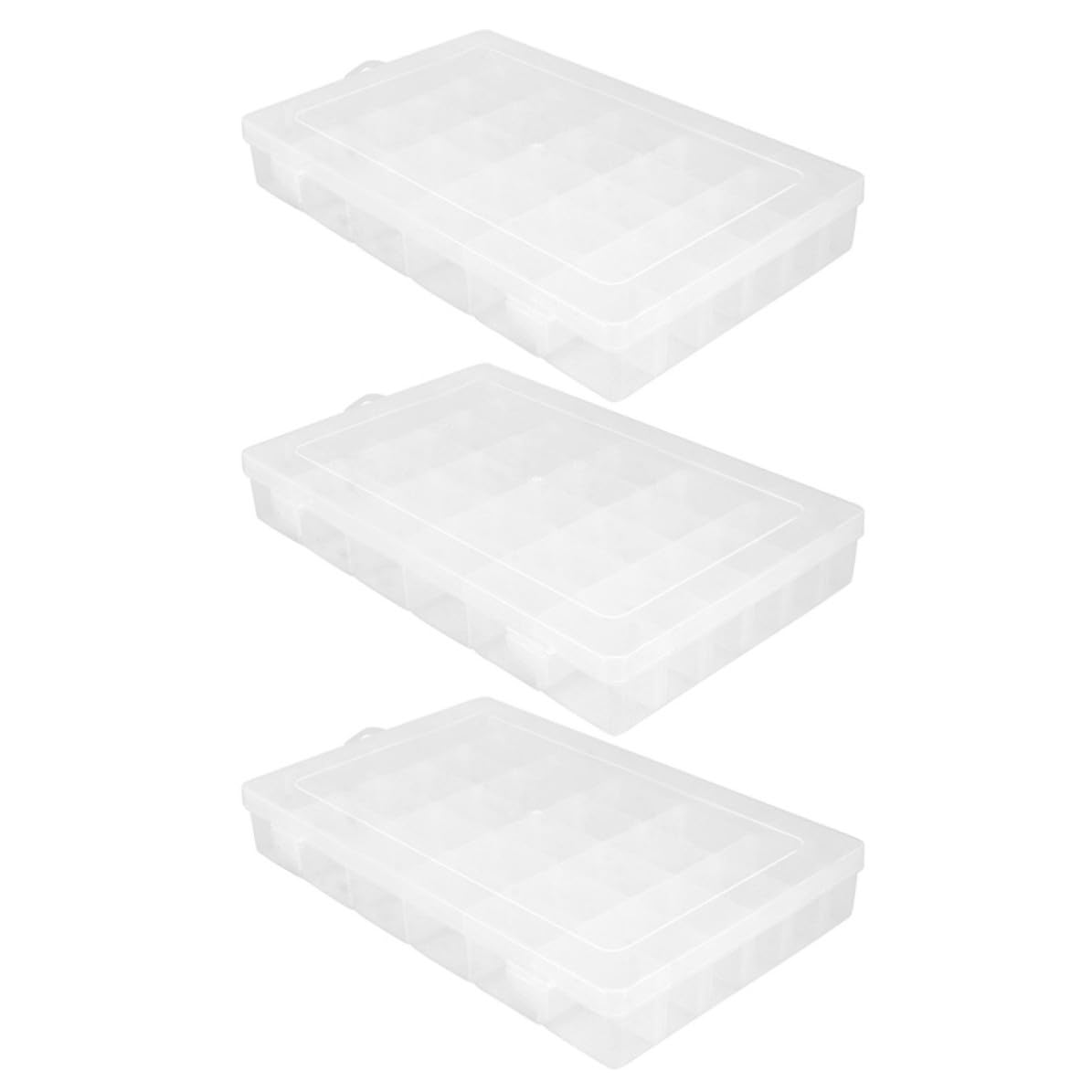Boîte de rangement transparente 36 cases pour bijoux d'ongles