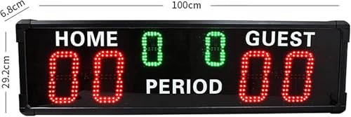 Marcador electrónico multi-función LED 100x29.2x6.8 cm negro miniatura 2