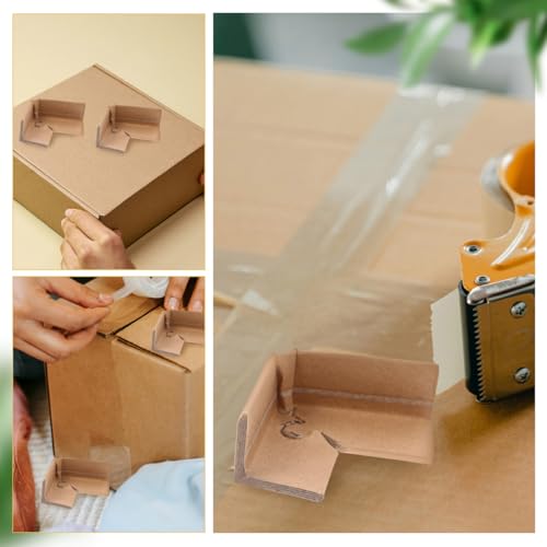 ABOOFAN 50 Stück Papier Eckenschutz 6x6cm Kantenschutz für Bilderrahmen Kartons und Möbel Wiederverwendbare Schutzecken Kantenschutz Karton für Versand und Umzug