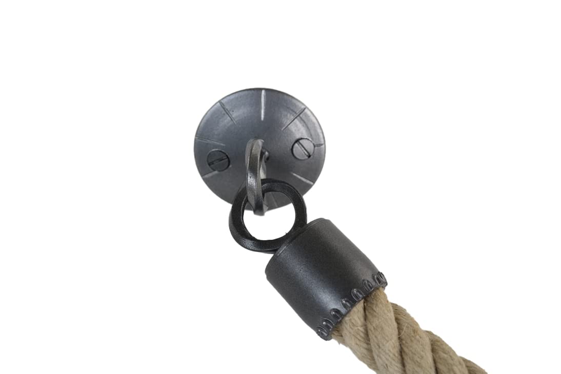 Gancio di sospensione in ferro battuto con fori a vite per appendere la corda/corrimano/corda per scala/fune di intercettazione mediante ad esempio un cappuccio
