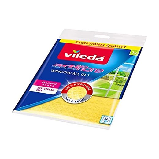 Vileda Reinigungstuch für Glas Actifibre, gelb