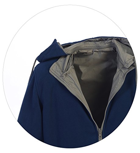 Gioberti Men's Reversible Rain Jacket with Polar Fleece Lining3