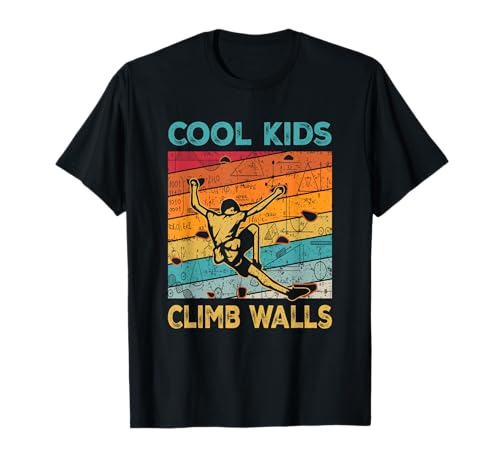 Cool Kids Climb Walls ExtremeSport Rock Climbing Bouldering T-Shirt