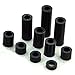 Electronics-Salon 100pcs 3mm Black Nylon Round Spacer, OD 7mm, ID 4.1mm, for M4 Screws, Plastic.
