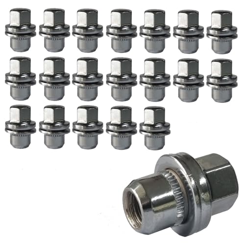 TRACER 20x Tuerca de Rueda M14x1.5 Collar Plano 34mm | Hex: 22mm Compatible con Land Rover Defender 110 4WD L663 Defender 110 Stat