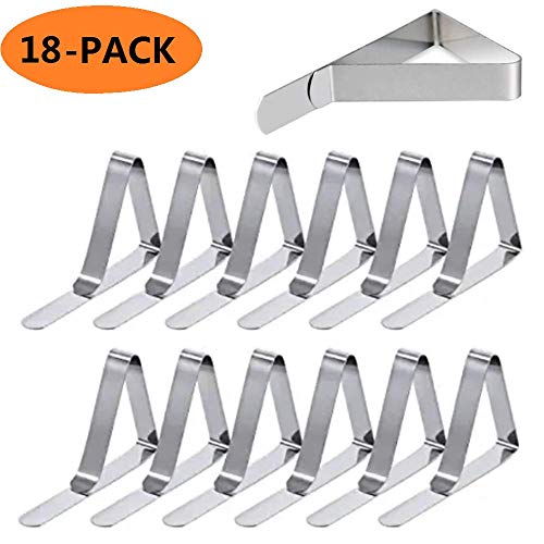 YOQXHY Tablecloth-Clips Small 1.8IN Height Stainless Steel Picnic-Table-Cloth Cover Holders-Clamps for Kitchen Dining