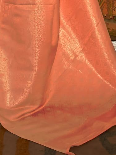 Image of SWORNOF Women's Banarasi silk Saree With Unstitched Blouse Piece