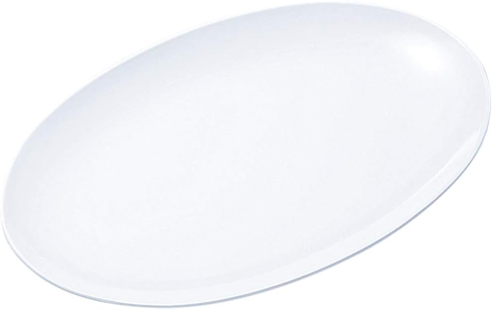 Nagao No. 36B Unbreakable White Tableware, Oval Plate, Meta, 11.8 inches (30 cm), Made in Japan