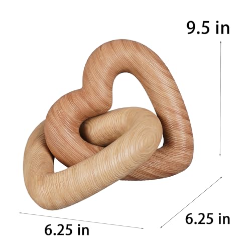 Guichifun Couple Gifts Modern Heart Decor - Resin Heart Sculpture Chain Decoration Love Statue Farmhouse Décor Valentine'S Day For Husband Wife Wedding 6.25 X 6.25 X 9.5 Inch thumb #5