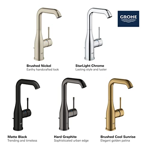 Grohe 2348600A Essence Single Hole Bathroom Faucet With Single Handle, Size Large, Brass, Starlight Chrome #TOP4