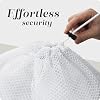 Handy Laundry Mesh Laundry Bag, Extra Large 24 x 36 Heavy Duty, Machine Washable, Secure Drawstring Closure, Durable Mesh for Delicates, Travel, College Dorm, Storage, White