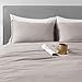 DAPU Linen Duvet Cover Set - French Linen Cotton Blend Natural Flax Soft Breathable Bedding 3 Pcs Set - 1 Duvet Cover 2 Pillowcases (Gray, Queen/Full)