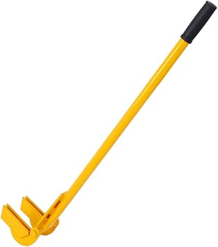 Pallet Buster Tool with 41in Long Handle, Deck Board Removal Tool for Pallet Disassembly, Durable Pry Bar for DIY Wood Projects, Ergonomic Deck Wrecker, Upgrade, Yellow Finish