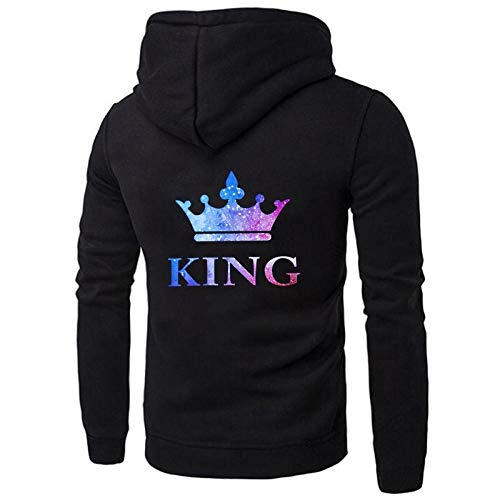 Lover Hoodies Printing QUEEN KING Couple Sweatshirt Plus Size Hooded Clothes Hoodies Women-KING_4XL