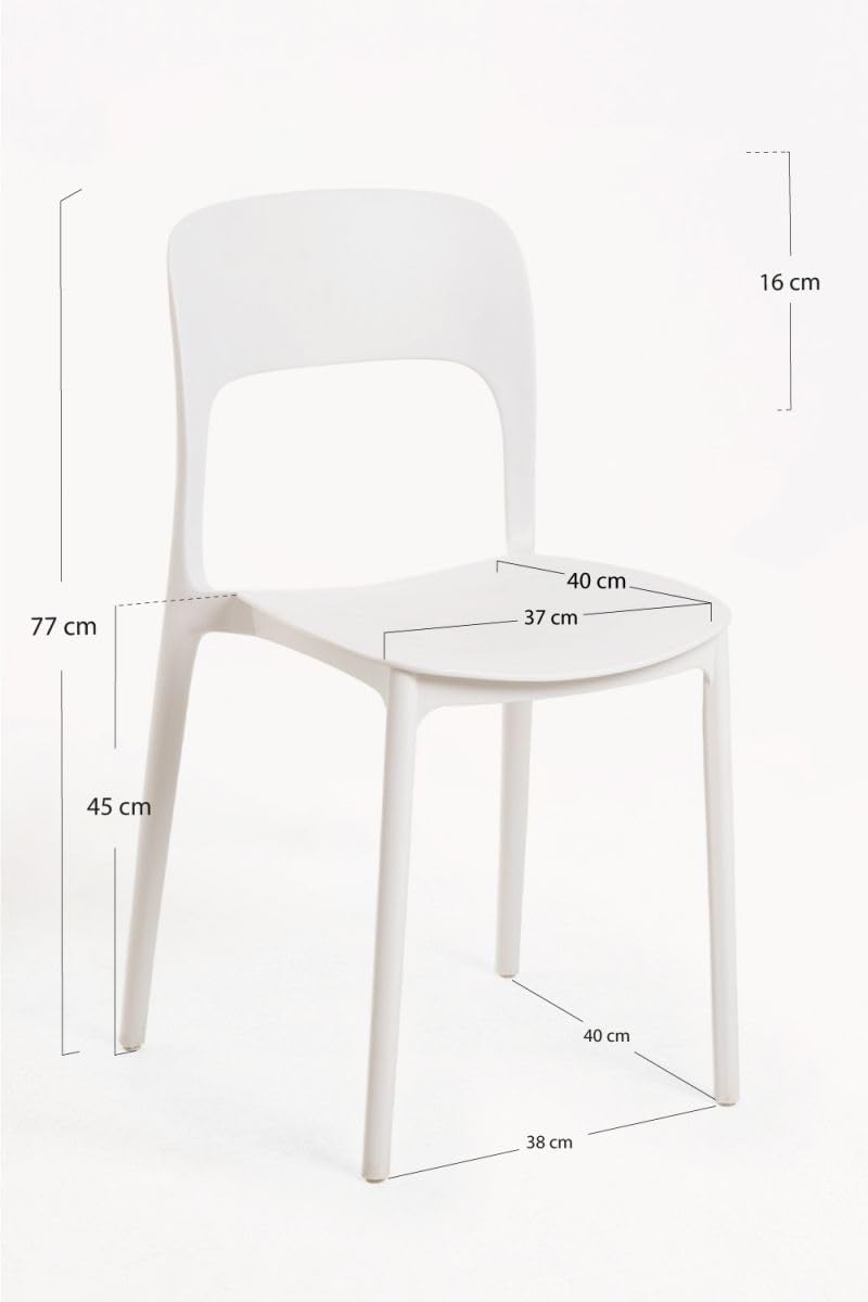 Regalos Miguel - Packs Sillas Jardín - Pack 4 Sillas Ambiance - Blanco