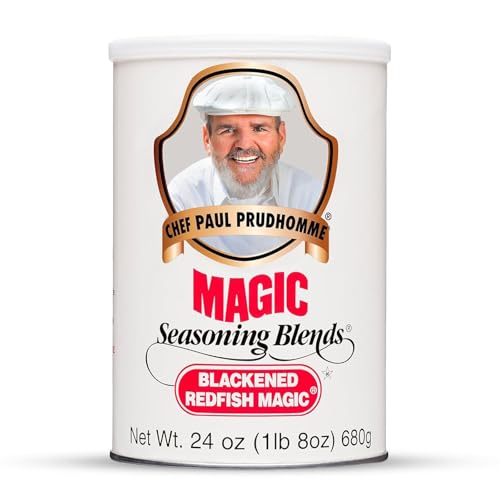 Chef Paul Blackened Redfish Magic Seasoning Blends | Cajun-Style Spices & Seasonings | Gluten-Free, No MSG, Bold Flavor | Perfect for Grilling, Cooking & BBQ | 24 oz/ 680g Canister (Pack of 1)