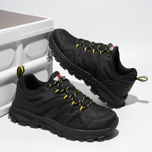 Image of LARNMERN Non Slip Work Boots for Mens Waterproof Chef Shoes