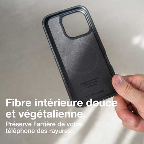 Bumper Case magnétique compatible iPhone 16 Pro Max coque bois noix - 5