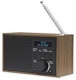【Radio digital DAB y analógica】: La radio DAB-46 tiene sintonización digital DAB+ y sintonización analógica FM. La búsqueda de emisora puede ser tanto manual como automática y tienes la posibilidad de guardar las emisoras de radio preferidas.