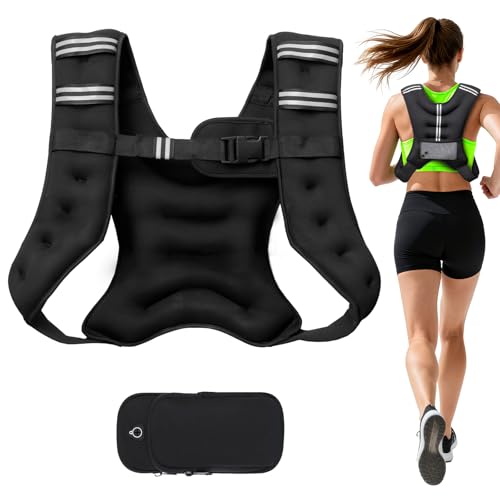 POWER GUIDANCE Weight Vest for Strength Training, Chest Size Adjustable, Practical Bag, Filled with Iron Sand, Ideal for Gym Workouts, Yoga Training and Aerobic Exercises (6lb/2.7kg)