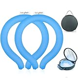 2PCS Neck Cooling Tube with Insulated Bag, Reusable Ice Ring Coolers Wearable Body Cooling Products, Neck Coolers for HotWeather