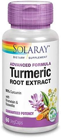 Solaray - Guaranteed Potency Turmeric Root Extract, 200 mg | 60 Capsules