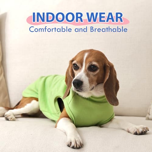 Image of Warm Fleece Dachshund Clothes for Medium Dogs, Green, XXL | Soft dachshund sweater for Long-Body Dogs, Lightweight Pullover Vest for Indoor Daily Wear,dachshund vest