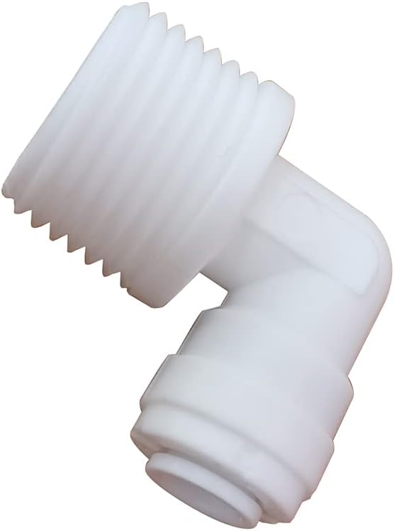 Malida Male Push To Connect Tube Fitting,water purifiers Quick Connector Drinks Dispense and water filtration system fittings (1/2 NPT Male x 1/4 OD Tube Elbow)