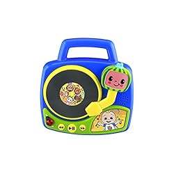eKids Cocomelon Toy Turntable for Toddlers with Built-in Nursery Rhymes and Sound Effects for Fans of Cocomelon Toys