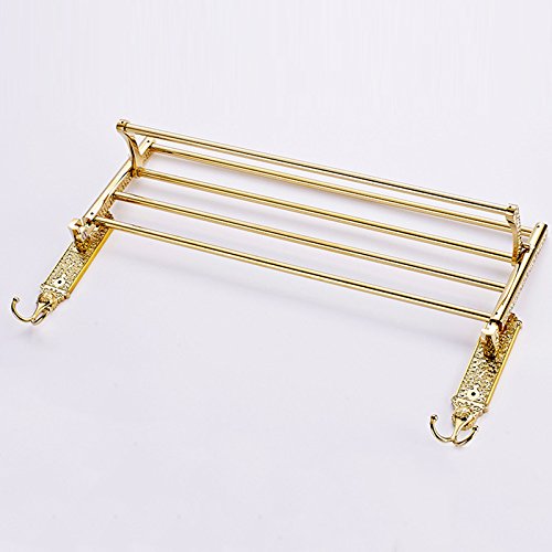 Rack de serviette de luxe or LWX en laiton épaissi pour élégance salle de bain