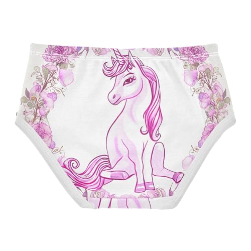 Fun Print Toddler Underwear Custom 2t Cotton Little Girl Panties Cute Pink Unicorn Flowers Kids Undies Briefs2