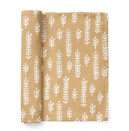 Image of Mini Wander Swaddles for Newborns Muslin Swaddle Blankets - Breathable Soft Gender Neutral Receiving Blanket Baby Essentials | 47 x 47 Cotton - (Wheat (Almond)