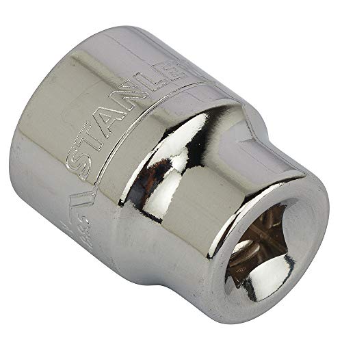 Image of STANLEY STMT72885-8B 1 /4-inch 14mm Chrome Vanadium Steel 6 Point Standard Socket (Silver)
