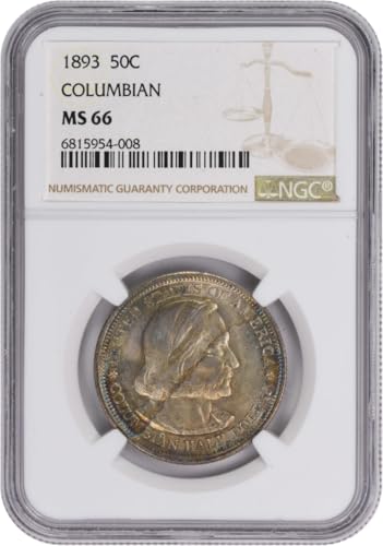1893 P Columbian Silver Commemorative Half NGC MS66