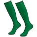 3street Unisex Soccer Sports Team Cushion Knee High Compression Tube Socks Green 2-Pairs,One Size,2-Pair Green,One Size