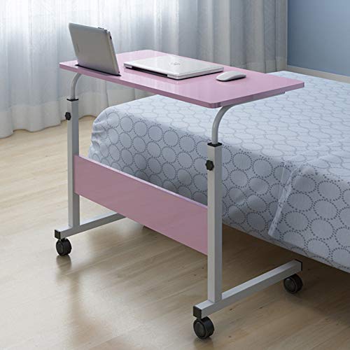 YXZN Computer Schreibtisch Laptop Tisch Beistelltisch Mit Rädern Höhenverstellbar, Laptop Notebook Ständer Tisch Frühstückstablett Für Bett Sofa Couch