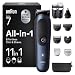 Braun Tondeuse Electrique Homme, Tout-en-Un Series 7 AIO7540 11-en-1, Bleue